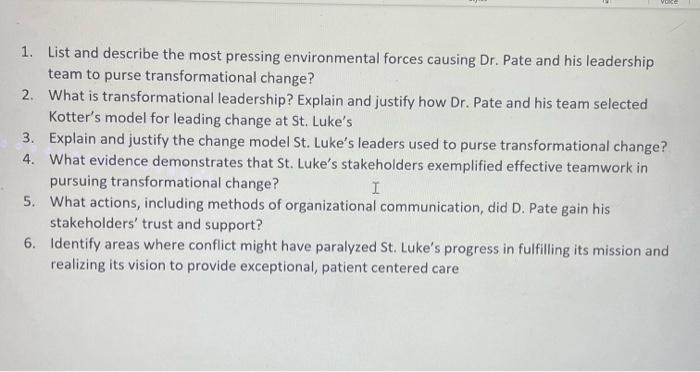 Questions 1-6 PART II INTERPERSONAL SKILLS CASE