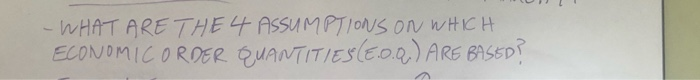 - WHAT ARE THE 4 ASSUMPTIONS ON WHICH
