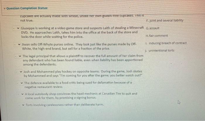 Match the correct term with the descriptions