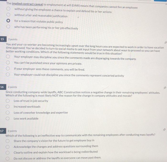 The implied contract caveat to employment at will