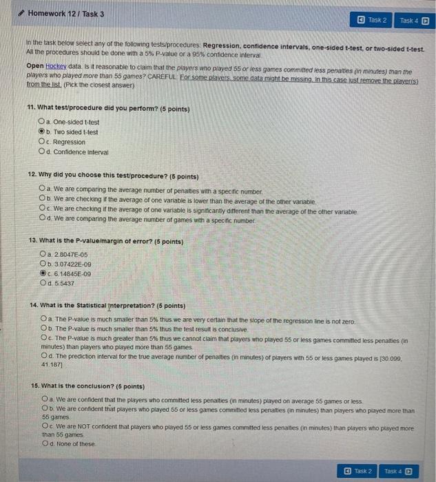 Homework 12 / Task 3 Task 2 Task 4 D In the task