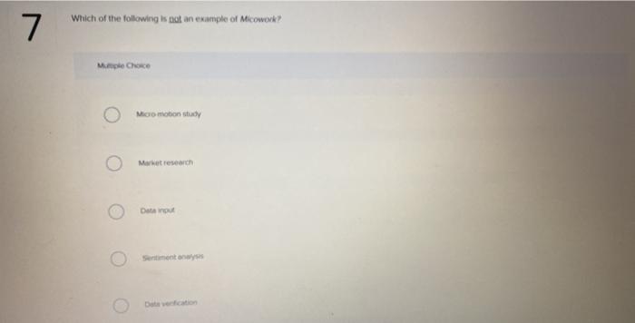 7 Which of the following is not an example of