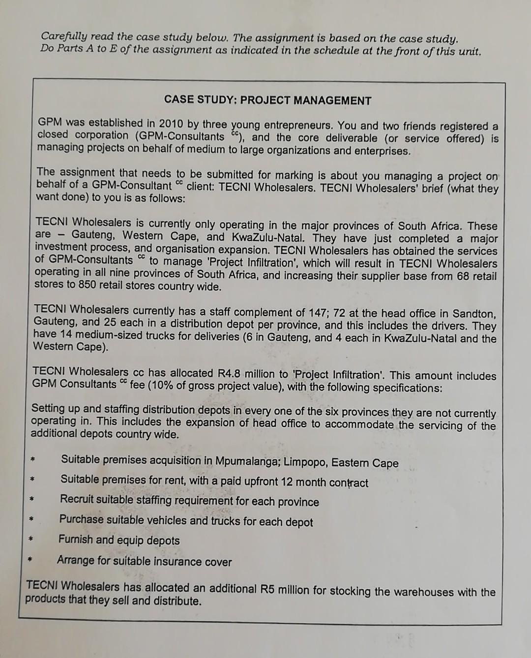 Carefully read the case study below. The