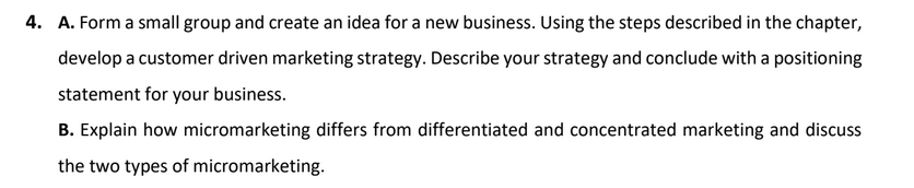 4. A. Form a small group and create an idea for a