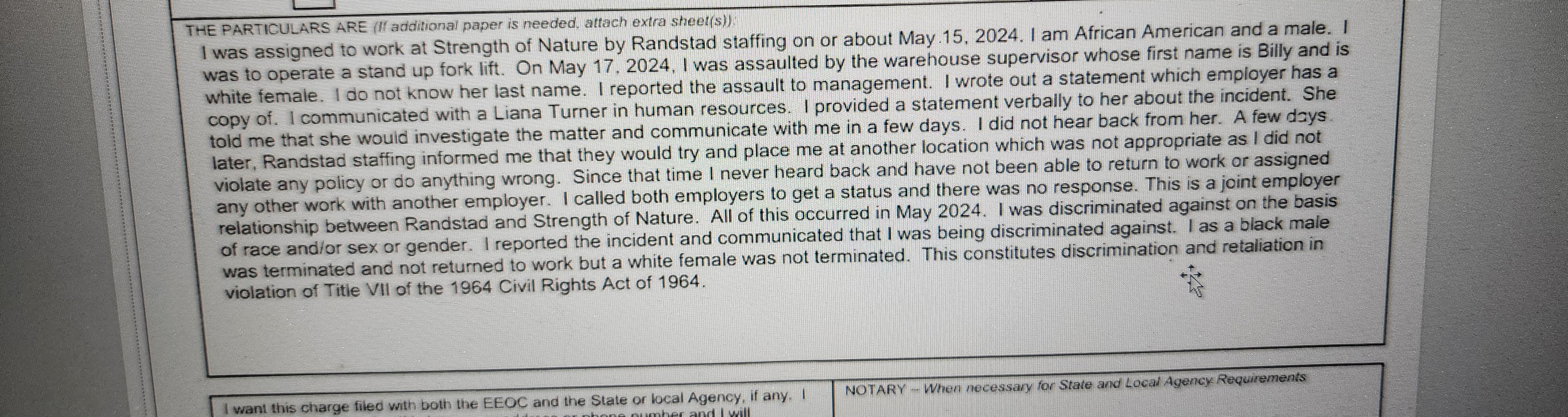 Letter: August 27, 2024 U.S. Equal Employment