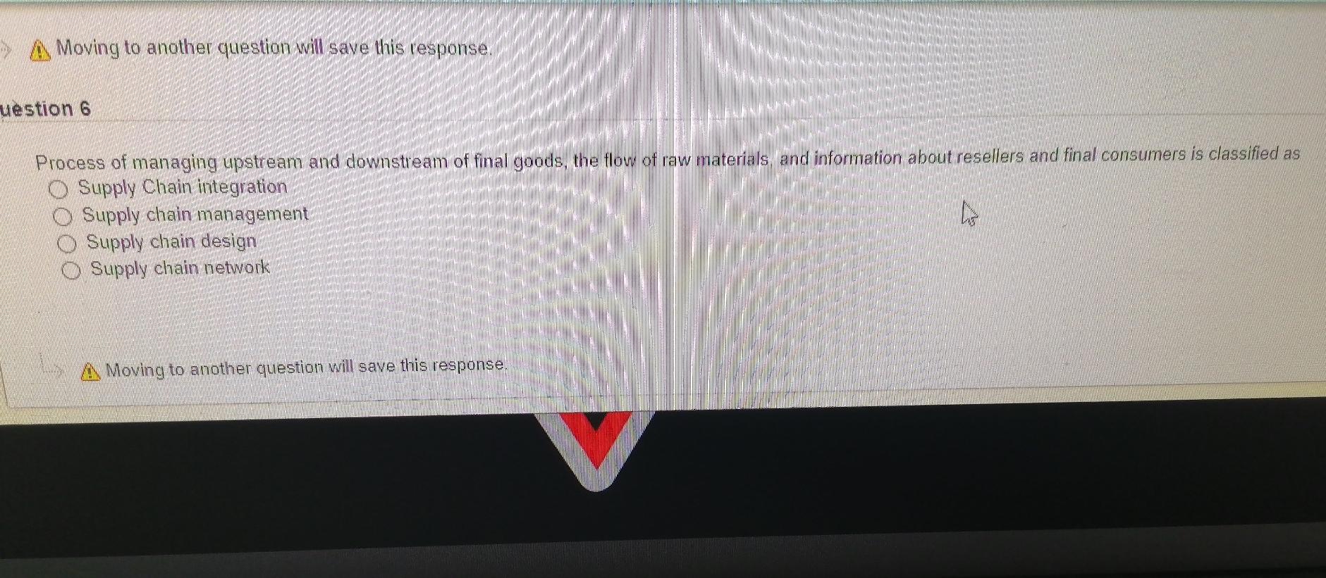 > A Moving to another question will save this