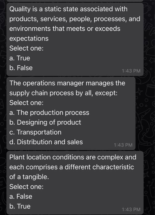 logistics and supply chain management Quality is