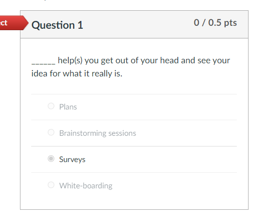 Ect Question 1 0/0.5 pts help(s) you get out of