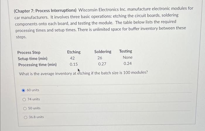 (Chapter 7: Process Interruptions) Wisconsin