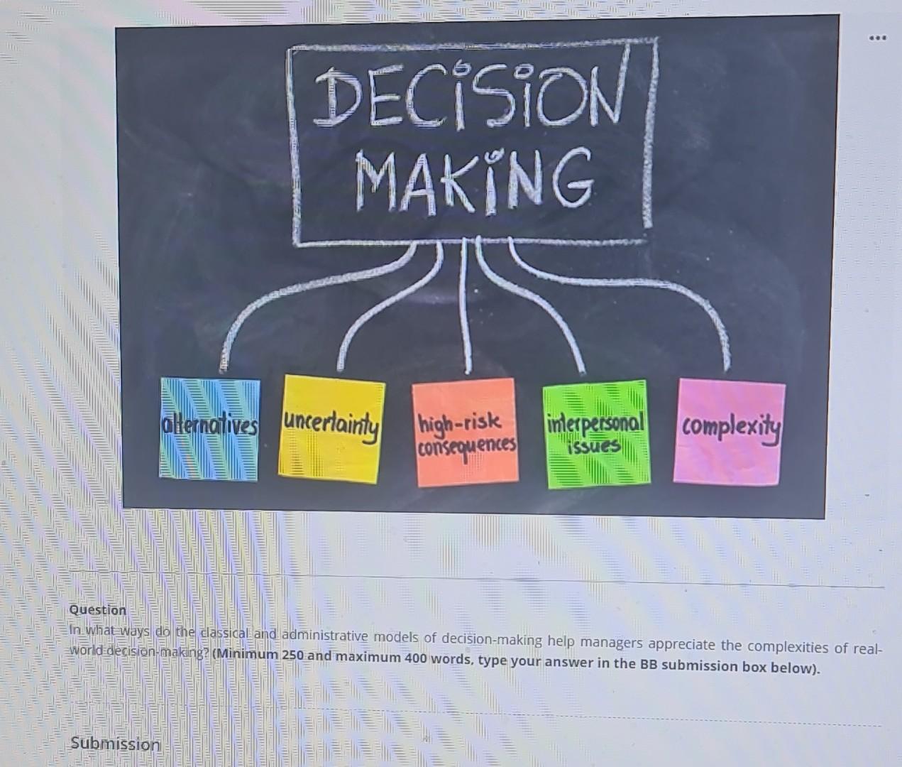 DECISION MAKING alternatives uncertainty