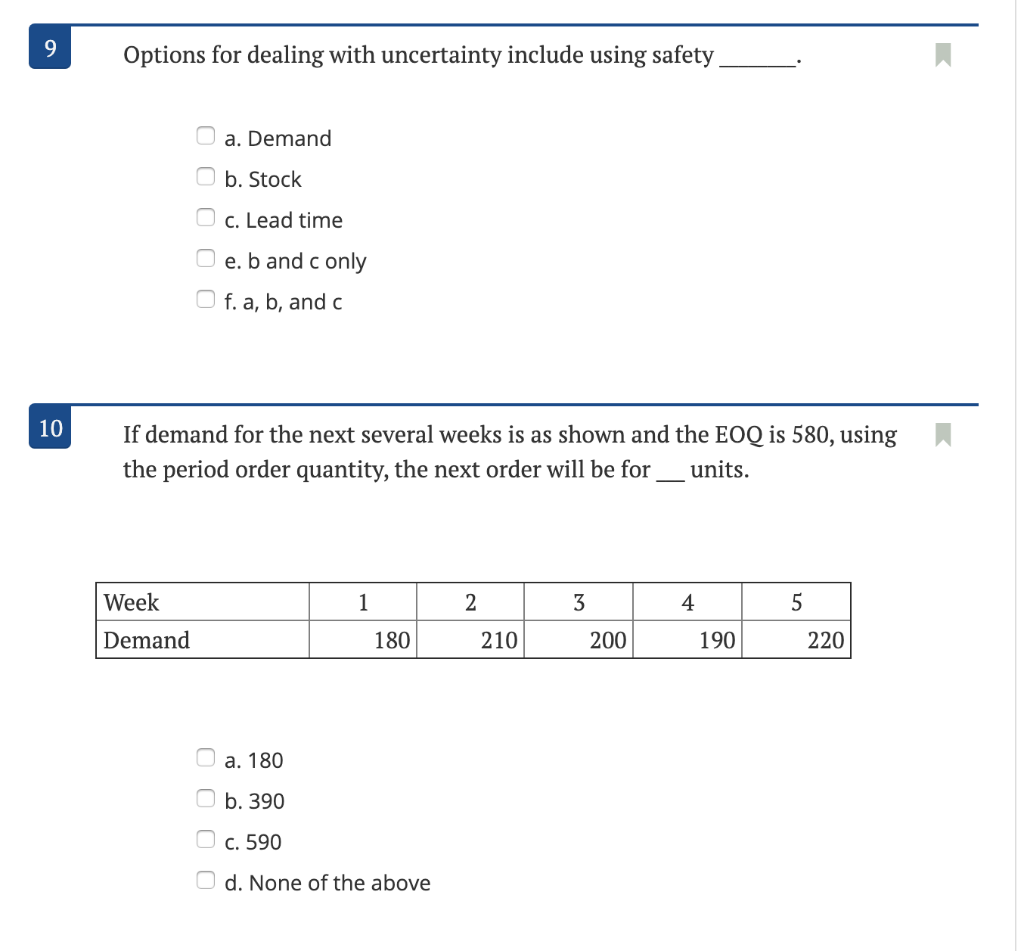 Options for dealing with uncertainty include