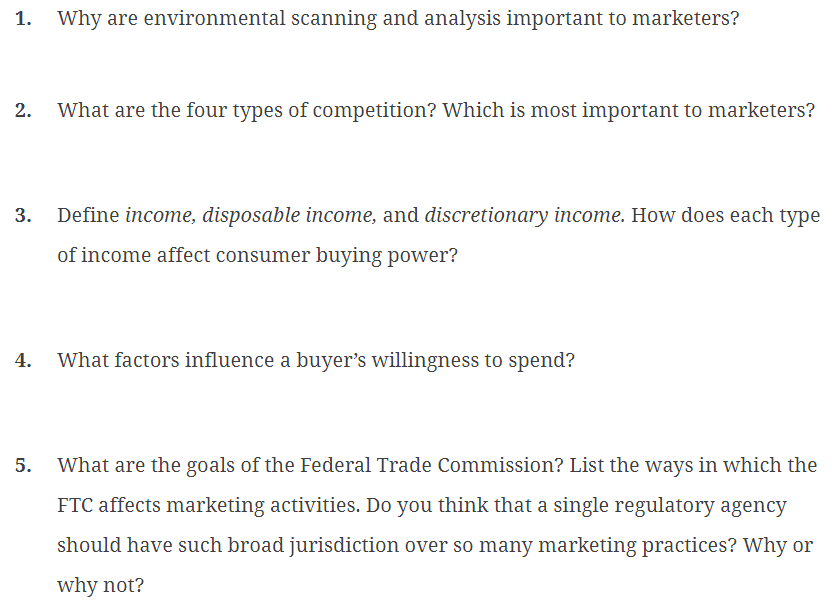 1. Why are environmental scanning and analysis