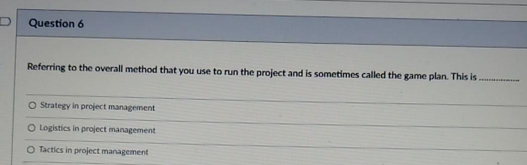 Question 5 Making sure that all the resources are