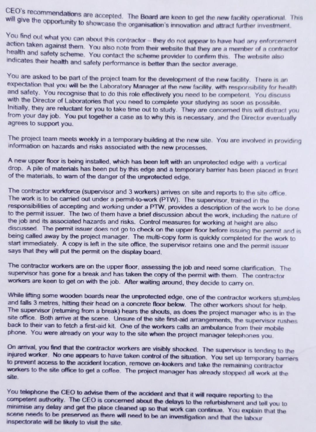 please read paragraph before answering the