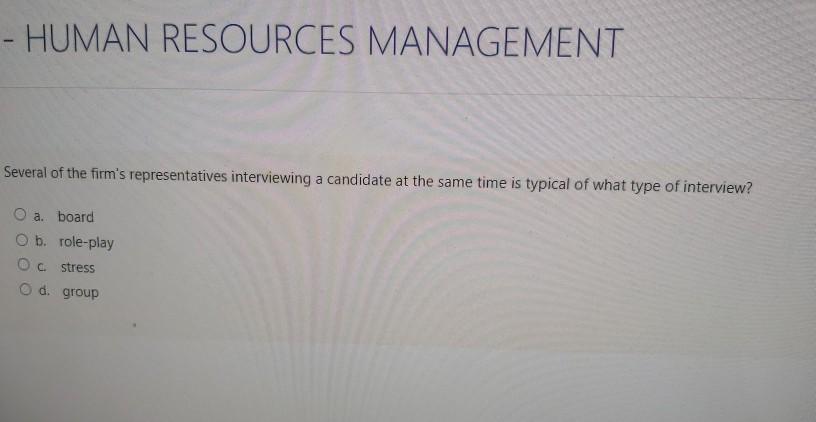 14B - HUMAN RESOURCES MANAGEMENT Time left 0:52