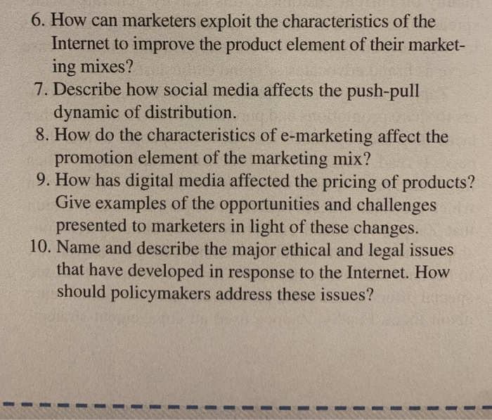 6. How can marketers exploit the characteristics