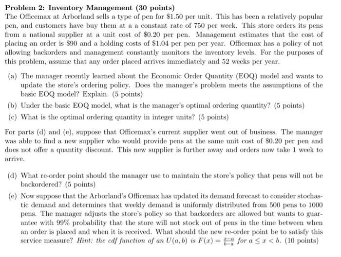 need help with this Problem 2: Inventory