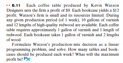 Formulate the following problem. Do not solve it.