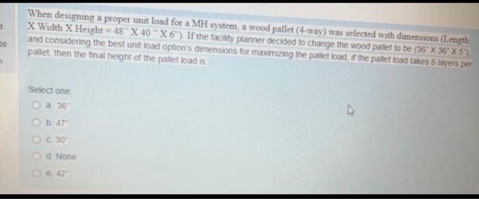 in facilites planning materials handling unit