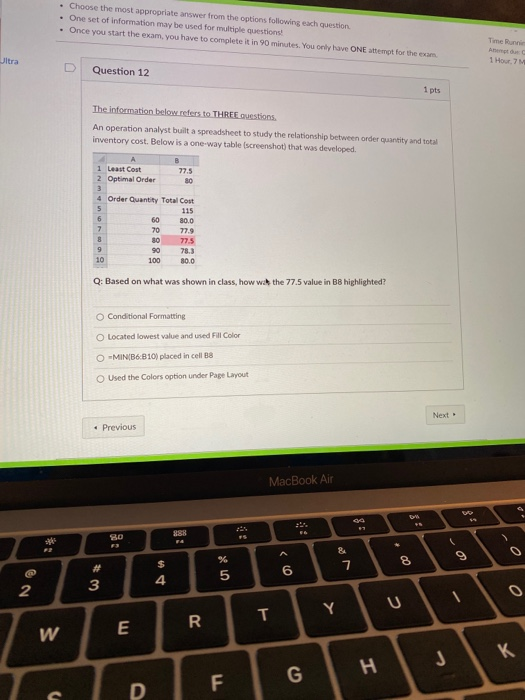. Choose the most appropriate answer from the