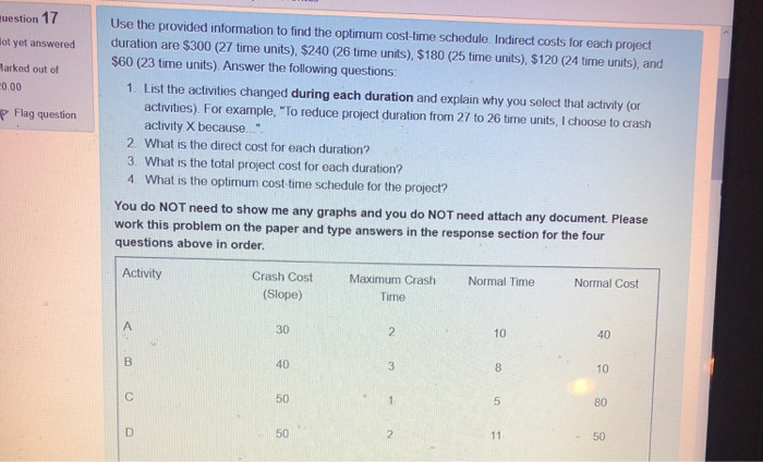 answer question with one hours please uestion 17