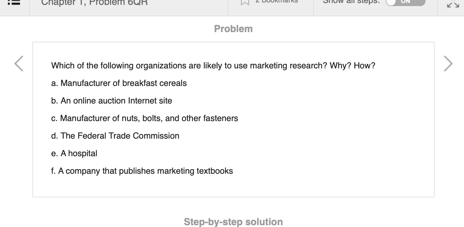 all Chapter 1, Problem bQE lepo. Problem Which of