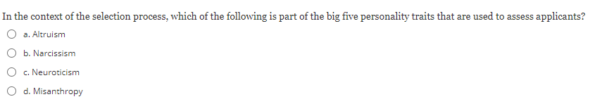 The third step in the employee selection process