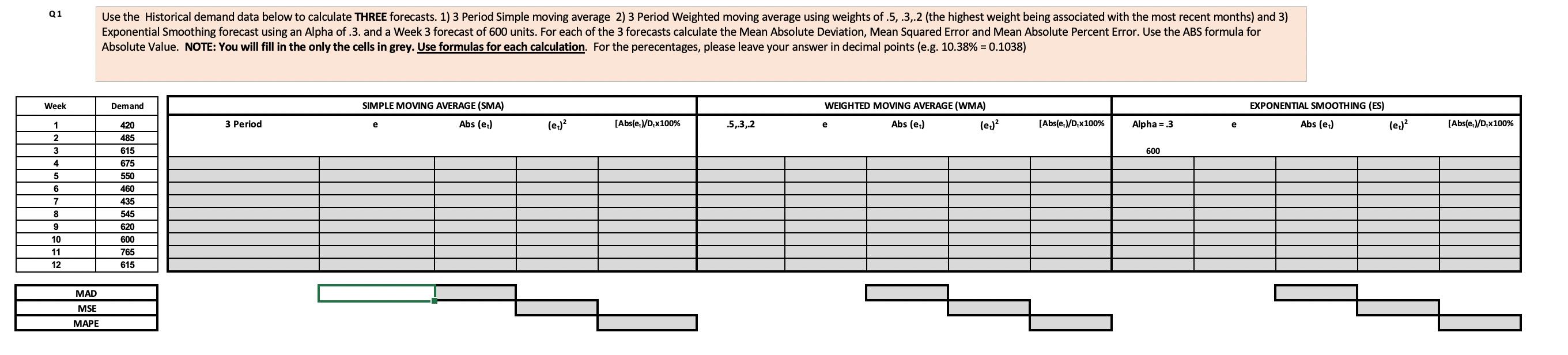 Absolute Value. NOTE: You will fill in the only