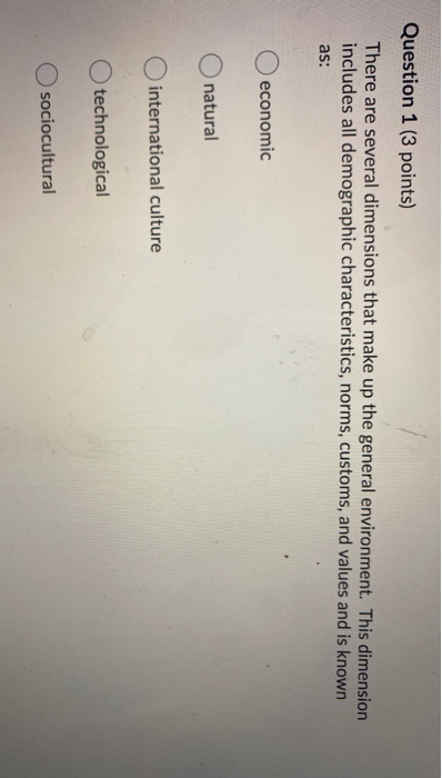 please help me Question 1 (3 points) There are