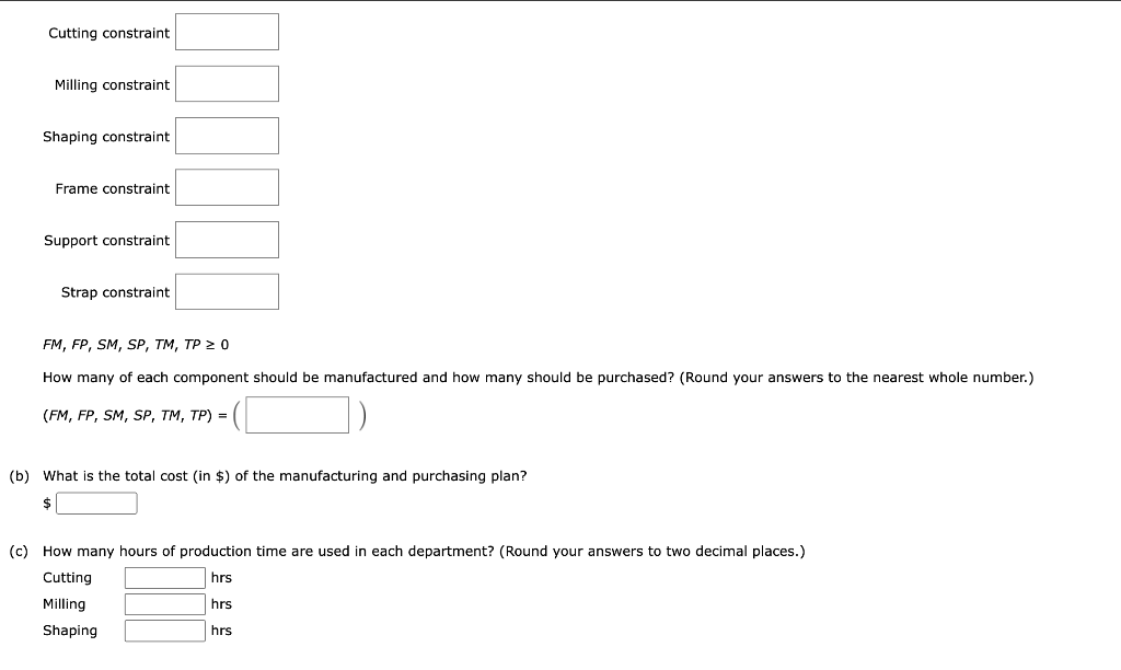 A linear programming computer package is needed.