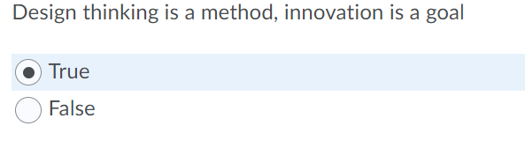 Design thinking is a method, innovation is a goal