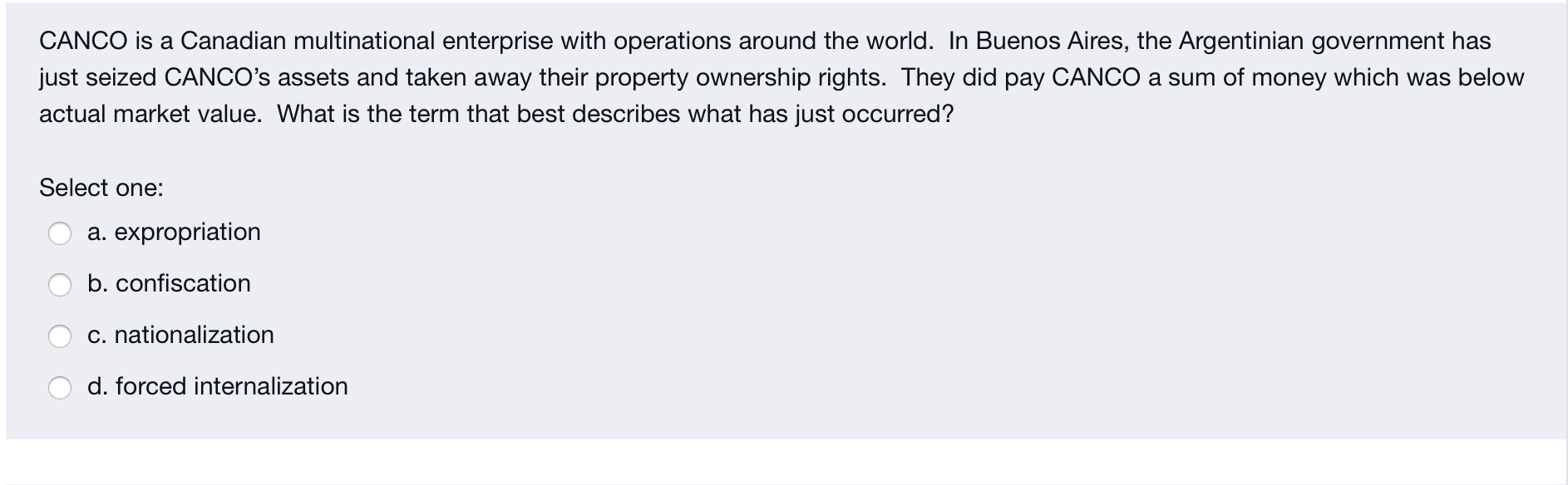 please answer both in 10 mins CANCO is a Canadian