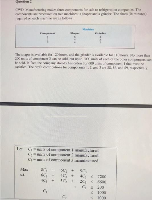 please Answer questions E to I please Question 2