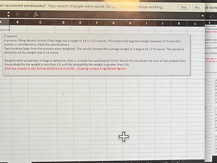 Yes No d work en recovered workbooks? Your recent