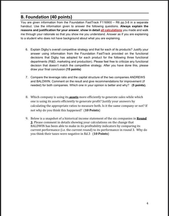 B.Foundation (40 points) You are given