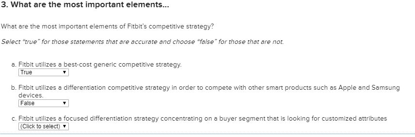 3. What are the most important elements... What