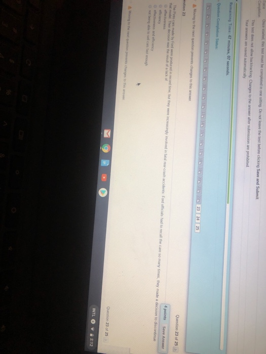 Oncerted this must be completed in one sitting Do