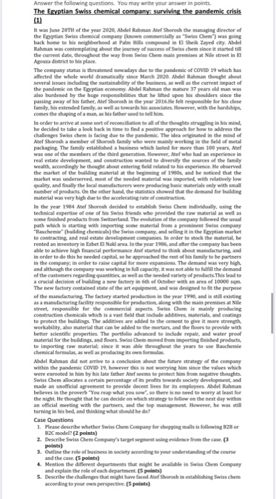 Answer the following questions. You may write