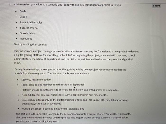 Which key component outlines the project's scope?