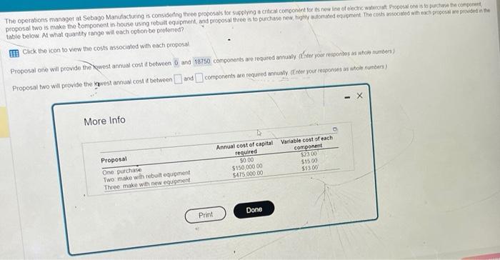 help table below. A what quanty range with each