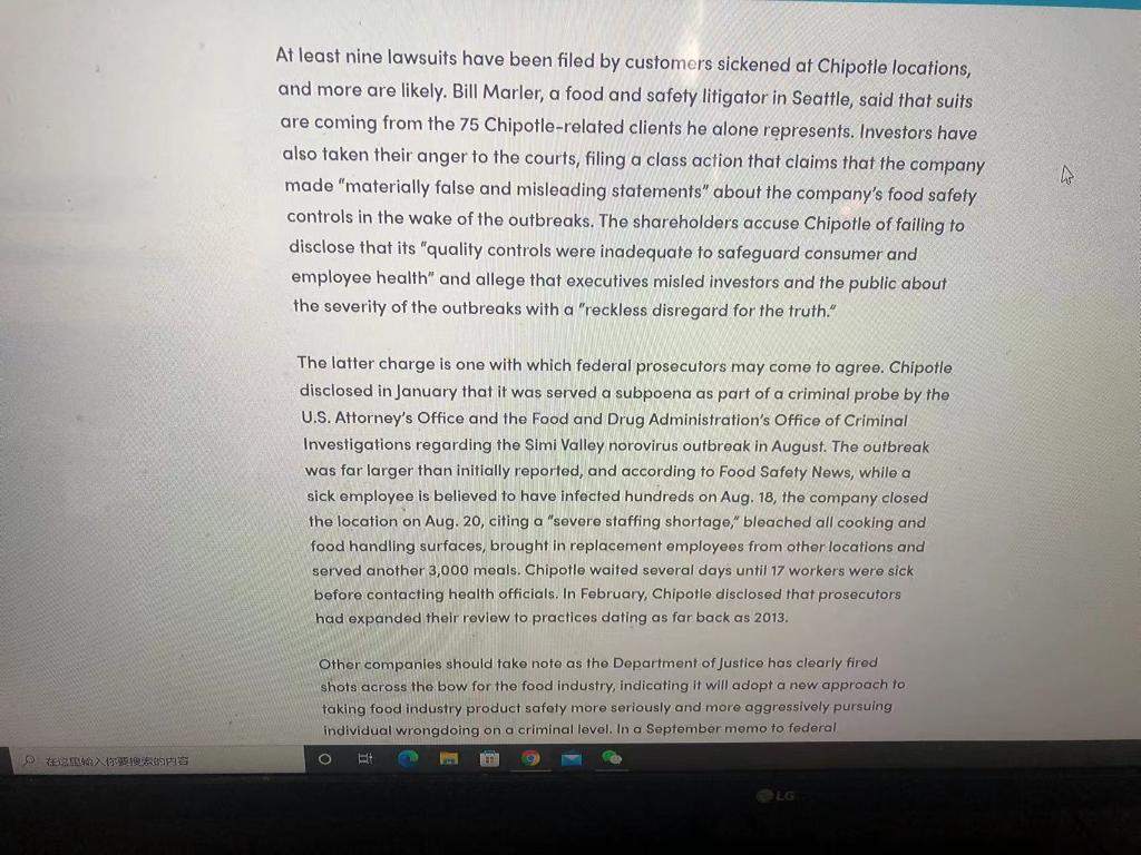 Questions: What was done from a risk management