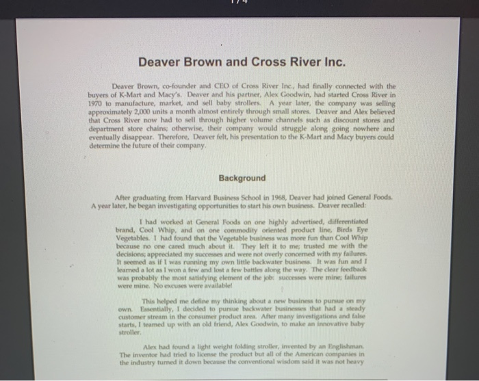 General Comments on the Deaver Brown Case: The