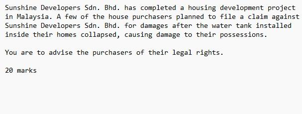 Sunshine Developers Sdn. Bhd. has completed a