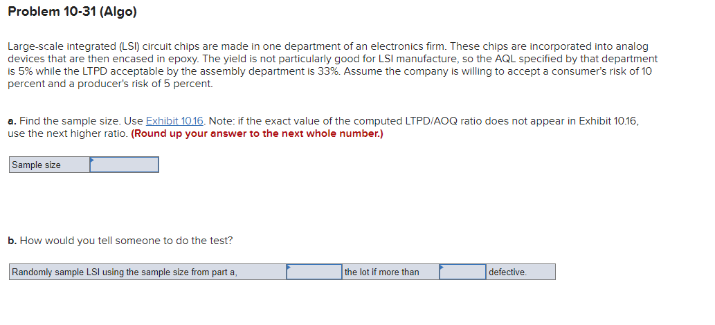 Problem 10-31 (Algo) Large-scale integrated (LSI)