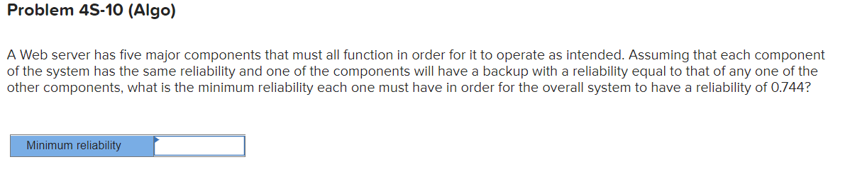 A Web server has five major components that must