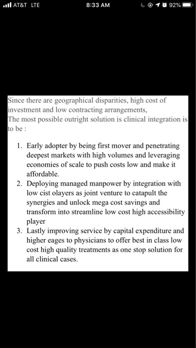 Can someone give criteria to evaluate possible