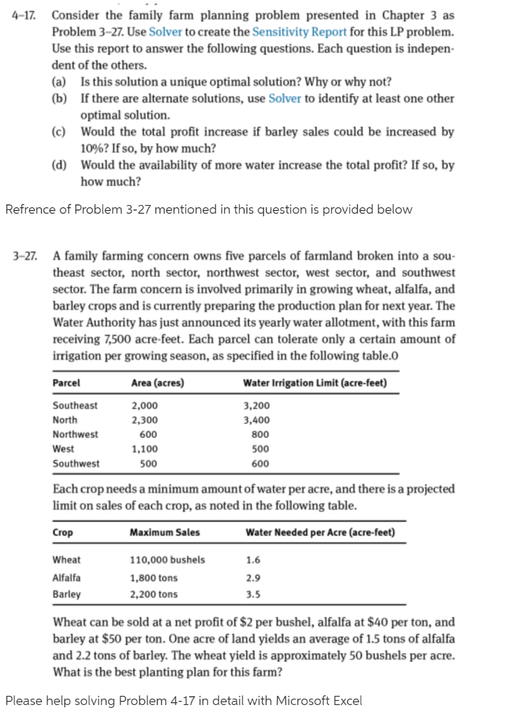 4-17 Consider the family farm planning problem