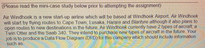 (Please read the mini-case study below prior to