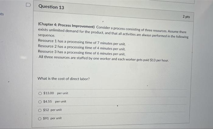 D Question 13 ats 2 pts (Chapter 4: Process