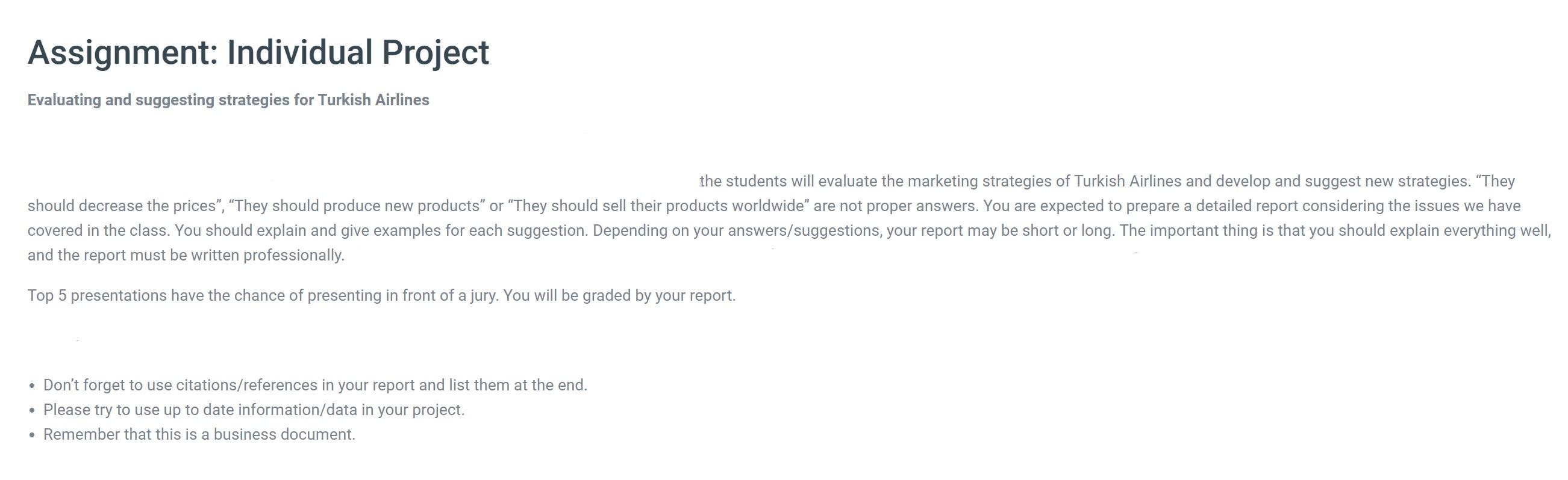 Assignment: Individual Project Evaluating and